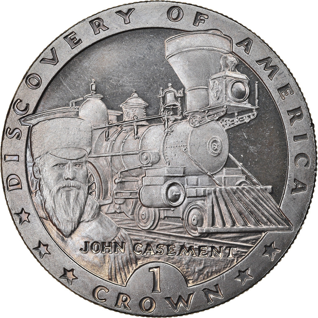 Coin, Isle of Man, Elizabeth II, Crown, 1992, Pobjoy Mint, Proof, AU(55-58)