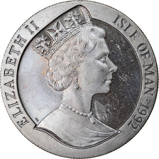 Coin, Isle of Man, Elizabeth II, Crown, 1992, Pobjoy Mint, AU(55-58)