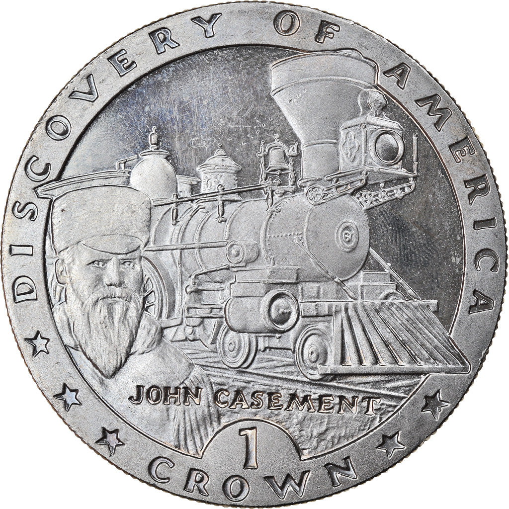 Coin, Isle of Man, Elizabeth II, Crown, 1992, Pobjoy Mint, AU(55-58)