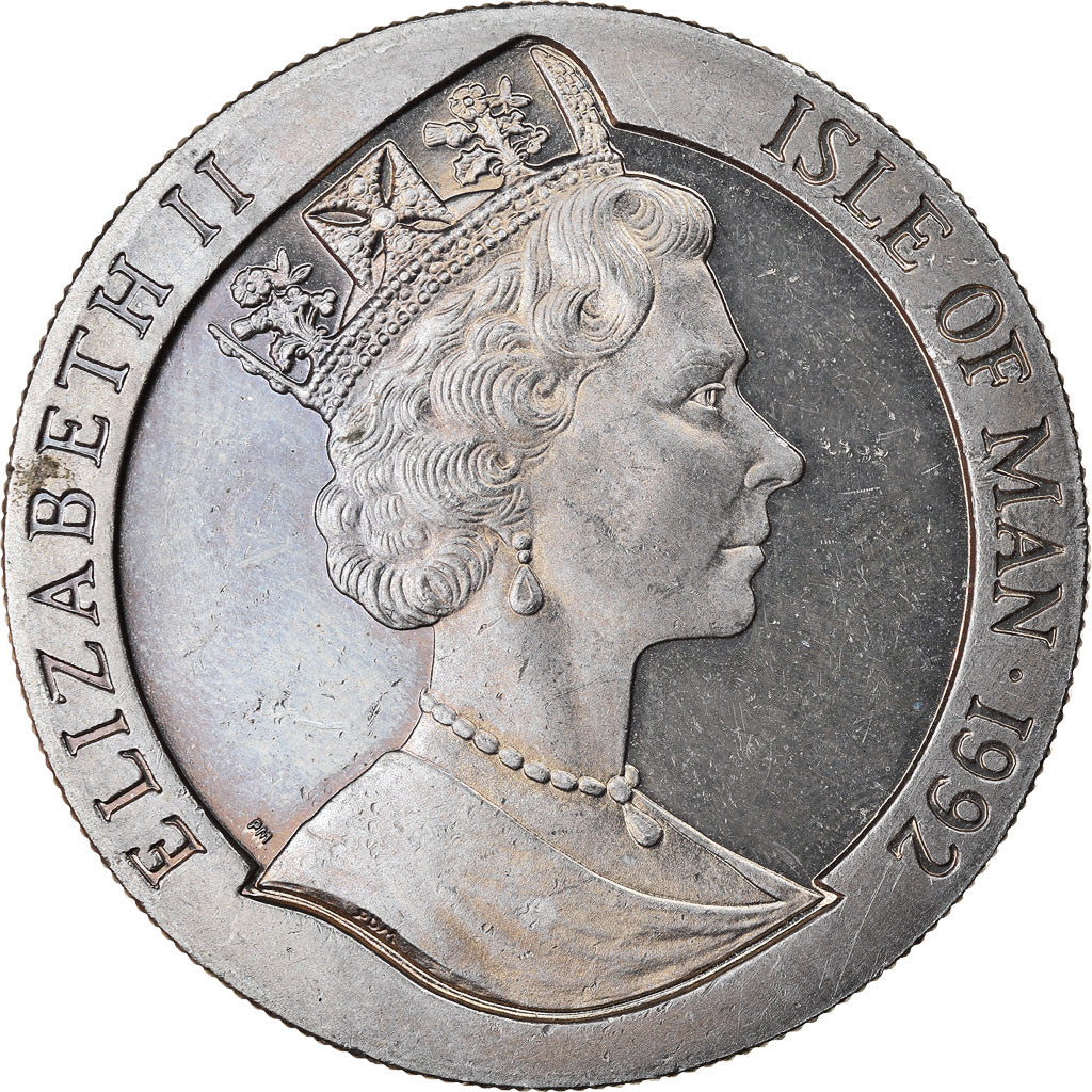 Coin, Isle of Man, Elizabeth II, Crown, 1992, Pobjoy Mint, AU(55-58)