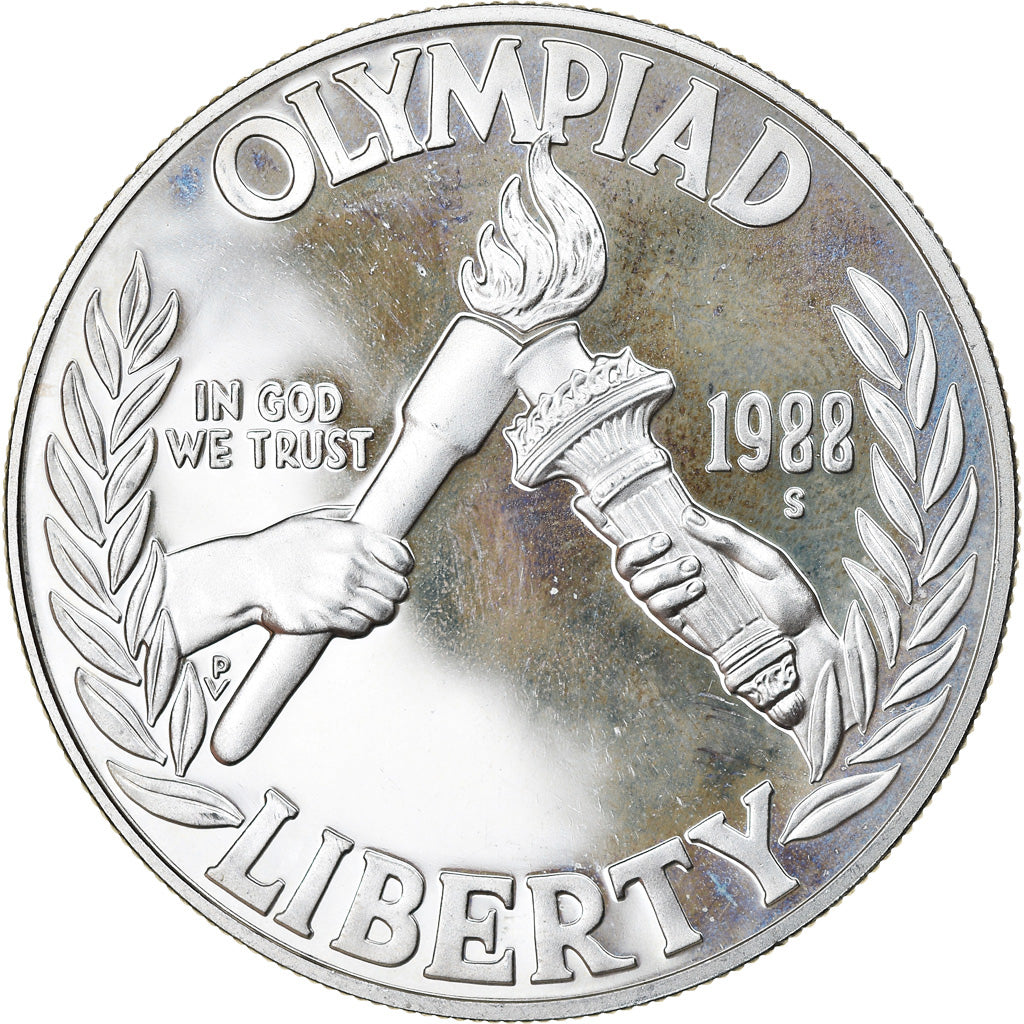 Coin, United States, Dollar, 1988, U.S. Mint, San Francisco, AU(55-58), Silver