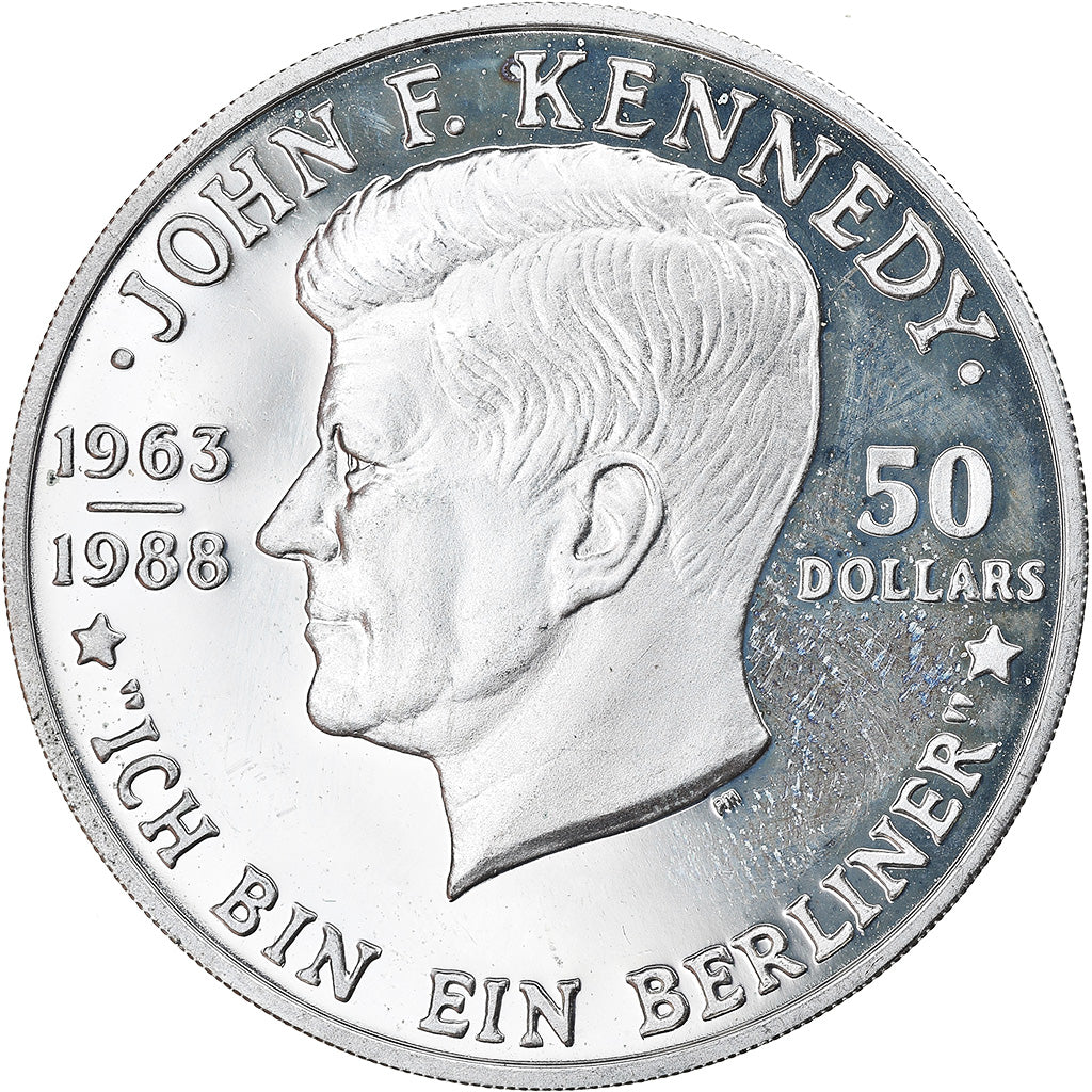 Münze, Niue, Elizabeth II, 50 Dollars, 1988, Proof, UNZ, Silber, KM:18