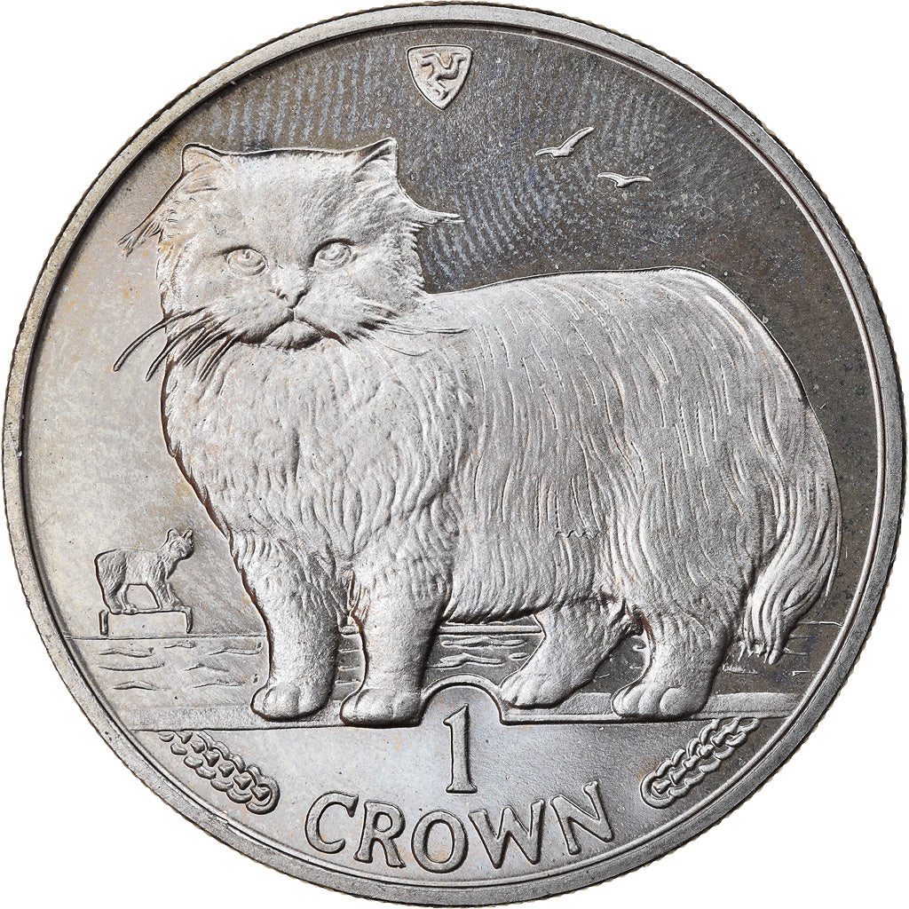 Coin, Isle of Man, Elizabeth II, Crown, 1989, Pobjoy Mint, AU(55-58)