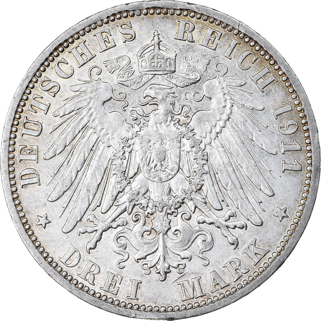 Monnaie, Etats allemands, PRUSSIA, Wilhelm II, 3 Mark, 1911, Berlin, SUP