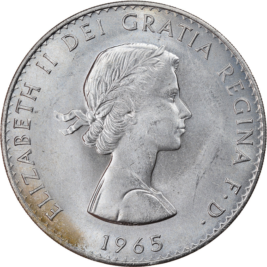 Moneta, Wielka Brytania, Elizabeth II, Crown, 1965, AU(55-58), Miedź-Nikiel