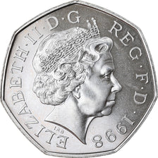 Moneta, Gran Bretagna, Elizabeth II, 50 Pence, 1998, SPL, Rame-nichel, KM:991
