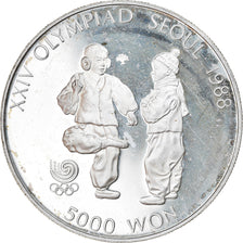 Coin, KOREA-SOUTH, 5000 Won, 1987, Proof, AU(55-58), Silver, KM:61