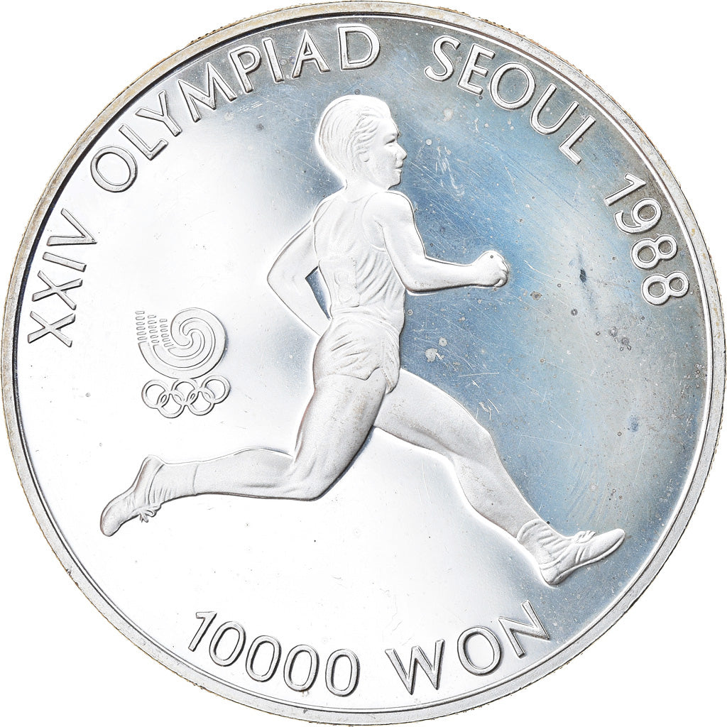 Munten, KOREA - ZUID, 10000 Won, 1986, Proof, PR+, Zilver, KM:56