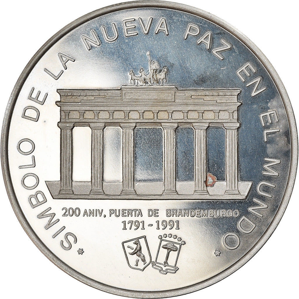 Coin, Equatorial Guinea, 1000 Francos, 1991, Proof, MS(63), Copper-nickel, KM:68