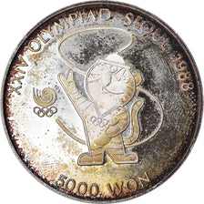 Coin, KOREA-SOUTH, 5000 Won, 1986, Proof, EF(40-45), Silver, KM:54