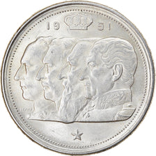 Coin, Belgium, 100 Francs, 100 Frank, 1951, MS(60-62), Silver, KM:139.1