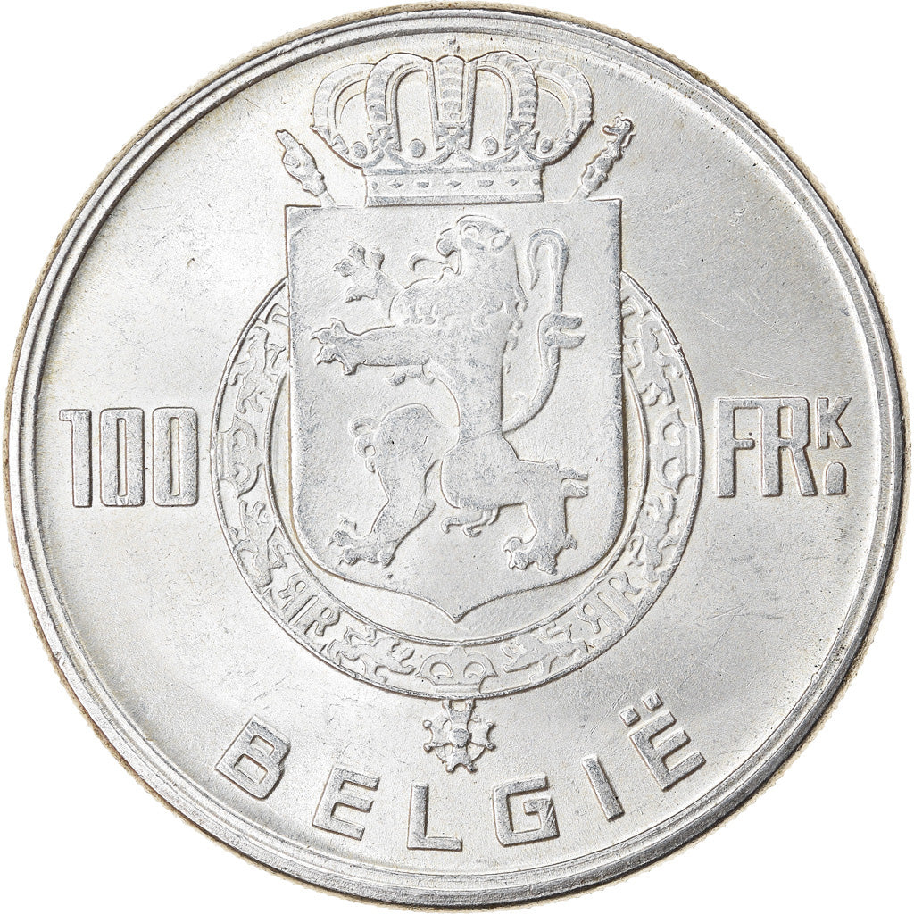 Coin, Belgium, 100 Francs, 100 Frank, 1951, MS(60-62), Silver, KM:139.1