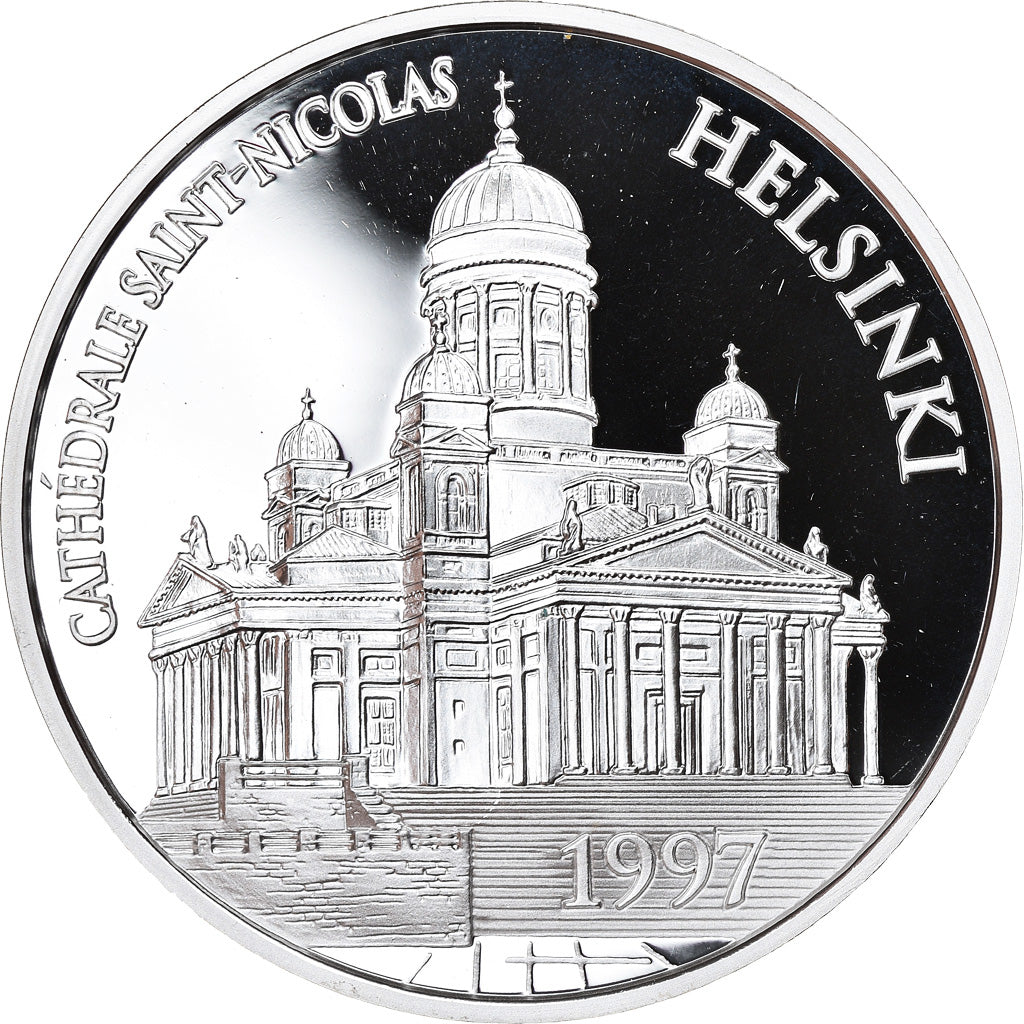 Moeda, França, Cathédrale Saint-Nicolas d'Helsinki, 100 Francs-15 Euro, 1997