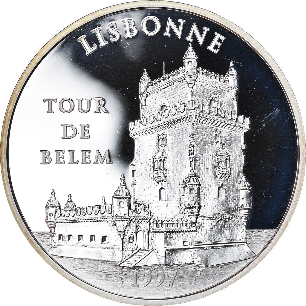 Moeda, França, La Tour de Belem - Lisbonne, 100 Francs-15 Euro, 1997, BE
