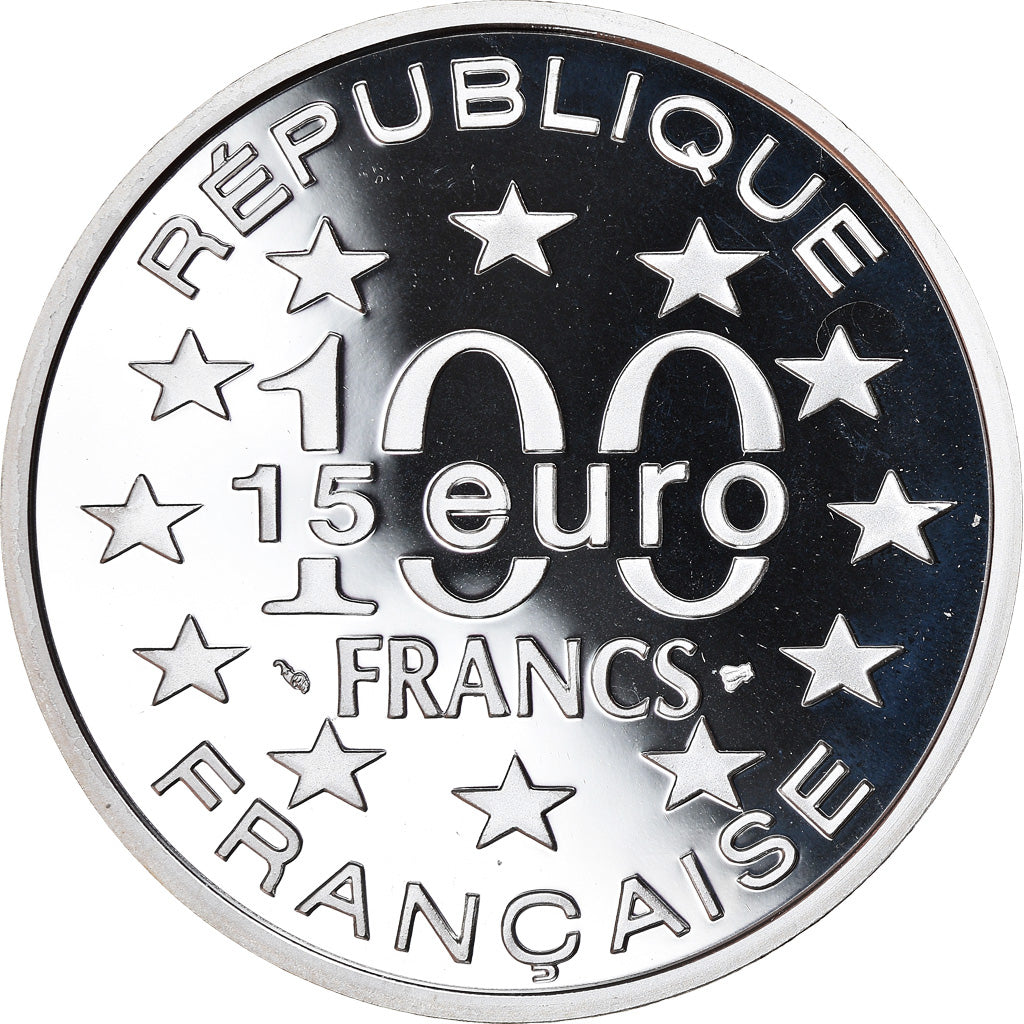 Moeda, França, La Tour de Belem - Lisbonne, 100 Francs-15 Euro, 1997, BE