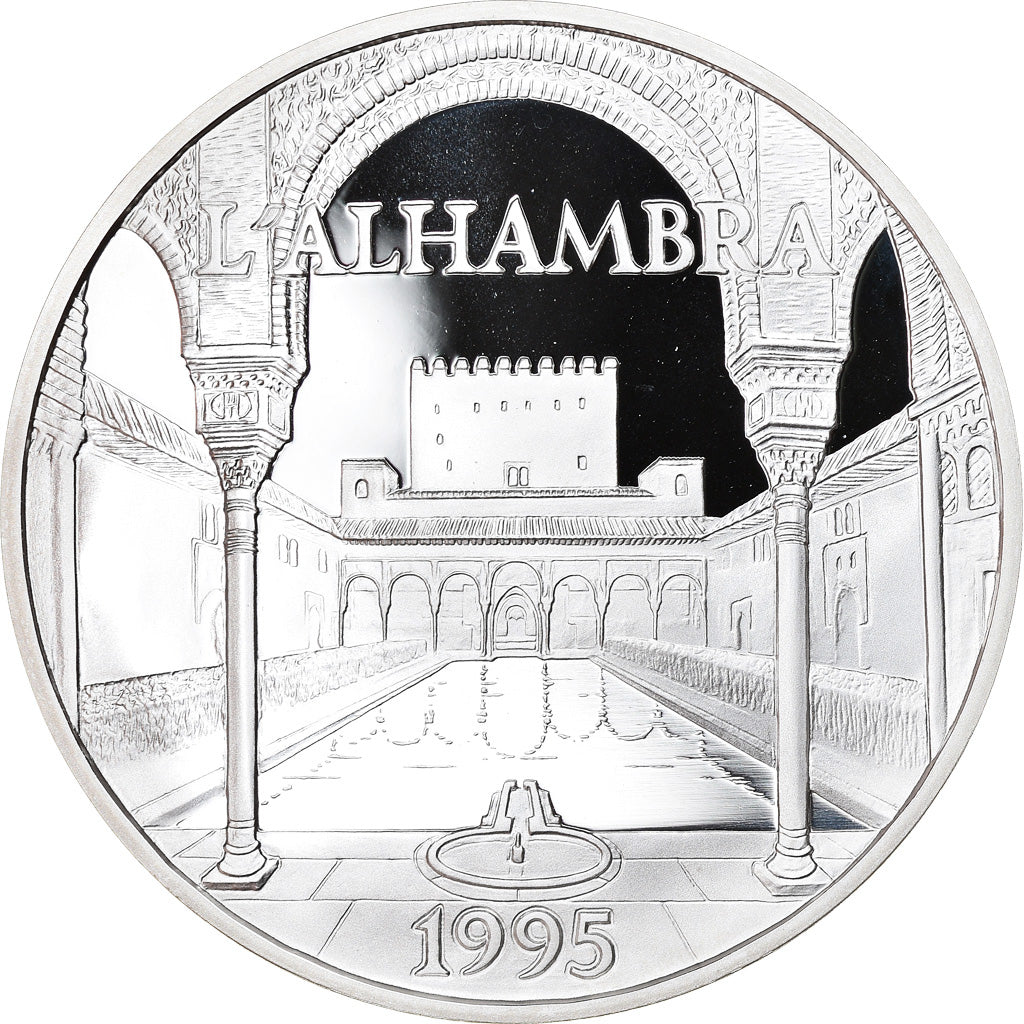 Coin, France, L'Alhambra, 100 Francs-15 Ecus, 1995, BE, MS(65-70), Silver