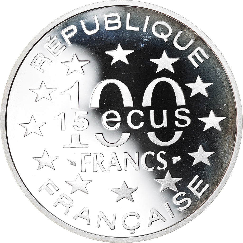 Coin, France, L'Alhambra, 100 Francs-15 Ecus, 1995, BE, MS(65-70), Silver