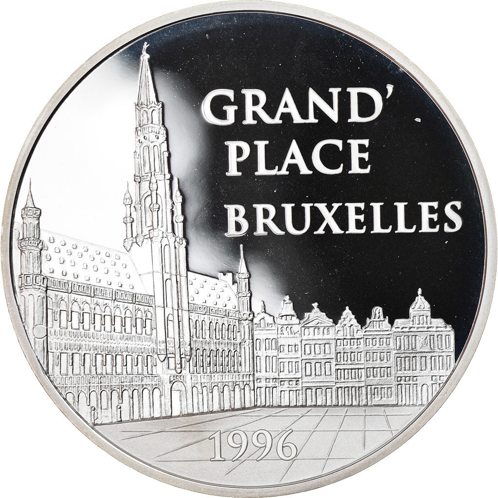 Munten, Frankrijk, Grand'Place de Bruxelles, 100 Francs-15 Euro, 1996, BE, FDC