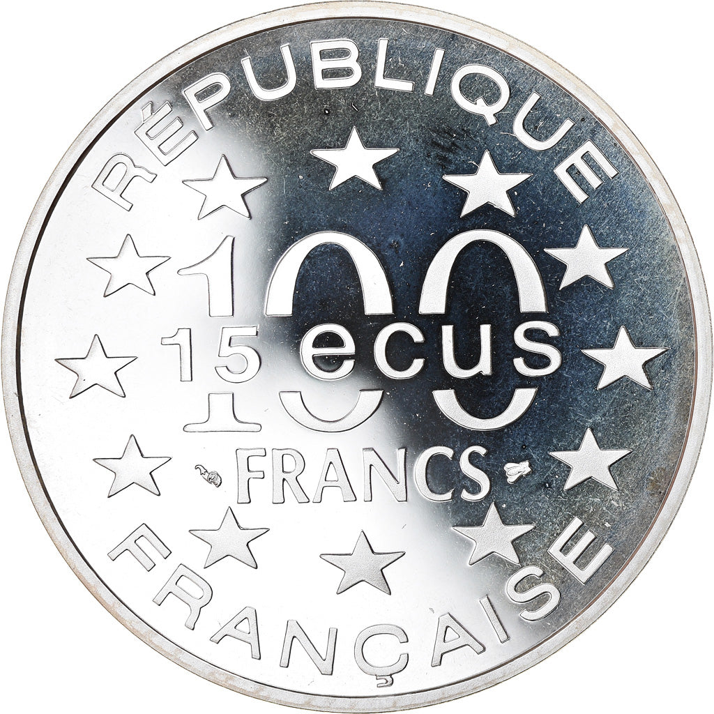 Munten, Frankrijk, Parthénon, 100 Francs-15 Ecus, 1995, BE, FDC, Zilver