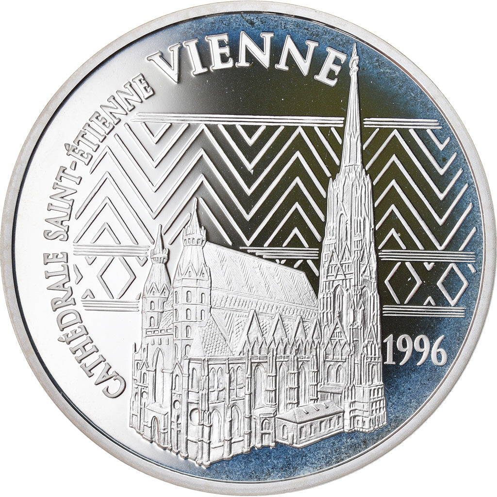Moneta, Francja, Vienne - Cathédrale Saint-Etienne, 100 Francs-15 Euro, 1996