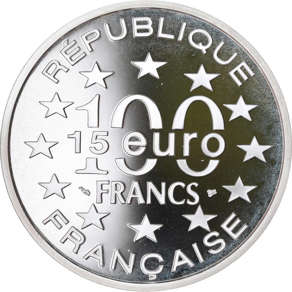 Moneta, Francja, Vienne - Cathédrale Saint-Etienne, 100 Francs-15 Euro, 1996