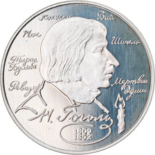 Moneta, Russia, Nikolay Gogol, 2 Roubles, 1994, Saint-Petersburg, Proof, SPL