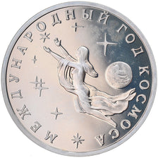 Coin, Russia, Année internationale de l'espace, 3 Roubles, 1992