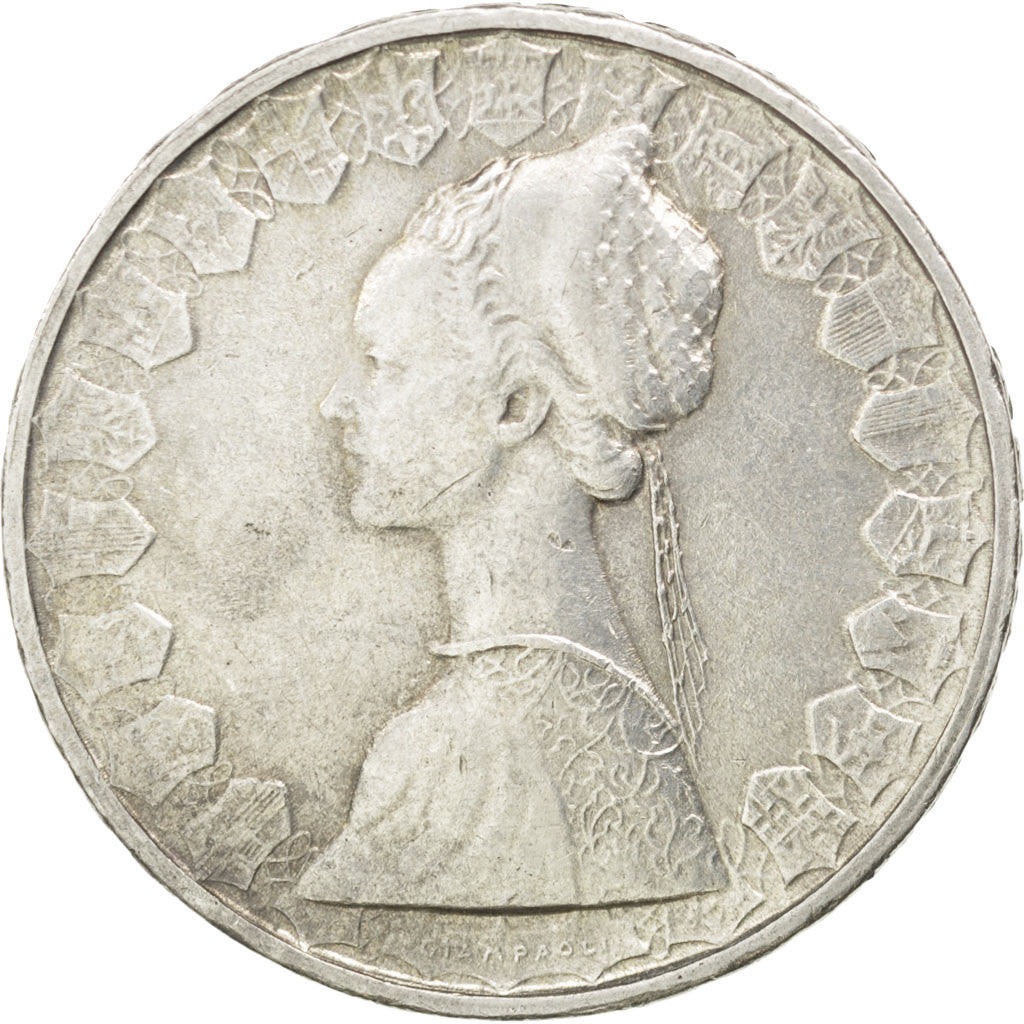 ITALY, 500 Lire, 1965, Rome, KM #98, EF(40-45), Silver, 29.3, 11.02