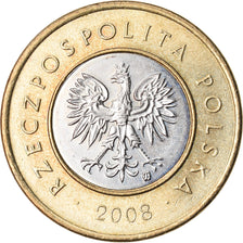 Moeda, Polónia, 2 Zlote, 2008, Warsaw, AU(55-58), Bimetálico, KM:283
