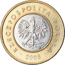 Coin, Poland, 2 Zlote, 2008, Warsaw, AU(55-58), Bi-Metallic, KM:283