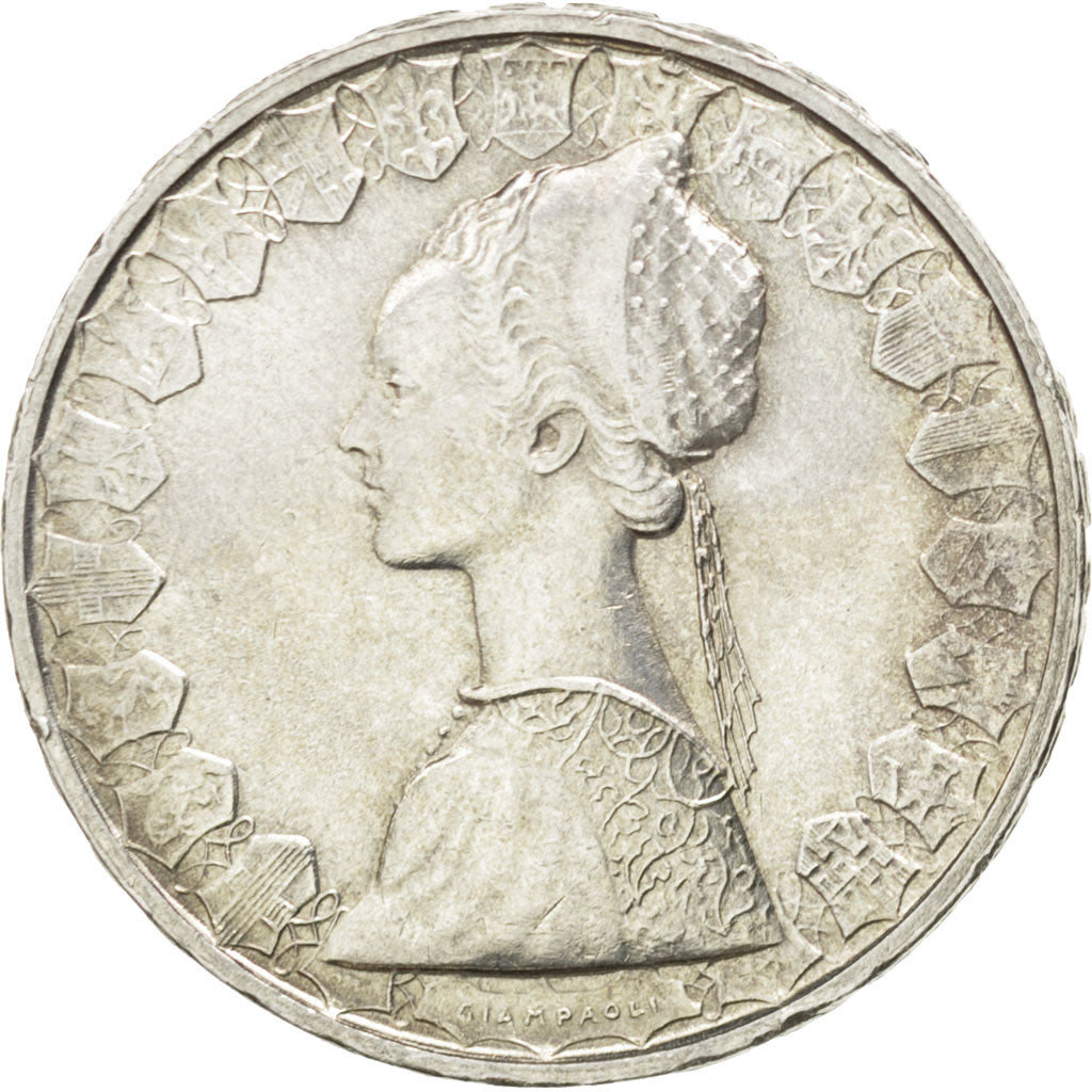 Coin, Italy, 500 Lire, 1965, Rome, AU(55-58), Silver, KM:98