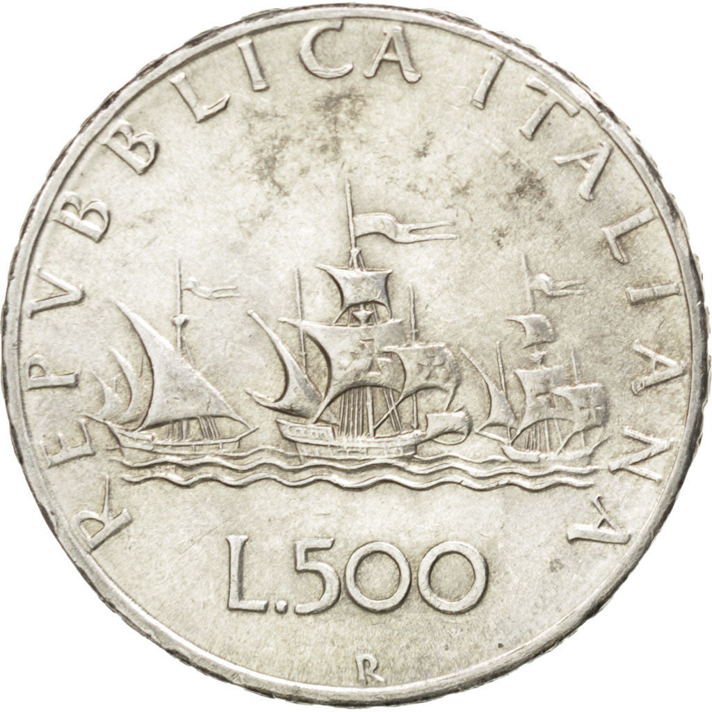Coin, Italy, 500 Lire, 1965, Rome, AU(55-58), Silver, KM:98