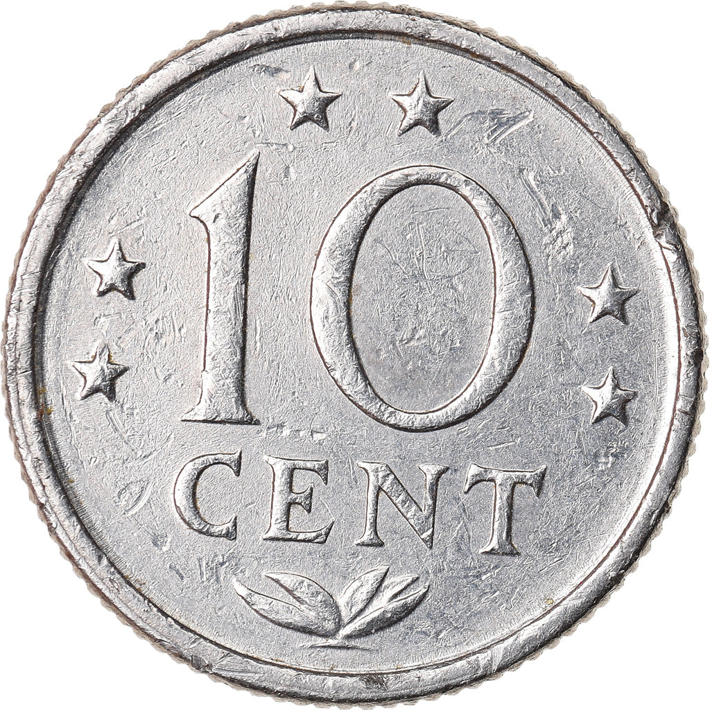 Moneda, Antillas holandesas, Juliana, 10 Cents, 1978, MBC, Níquel, KM:10