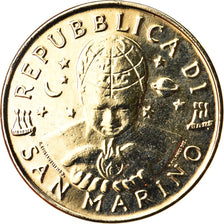Coin, San Marino, 10 Lire, 2000, Rome, MS(63), Aluminum, KM:399