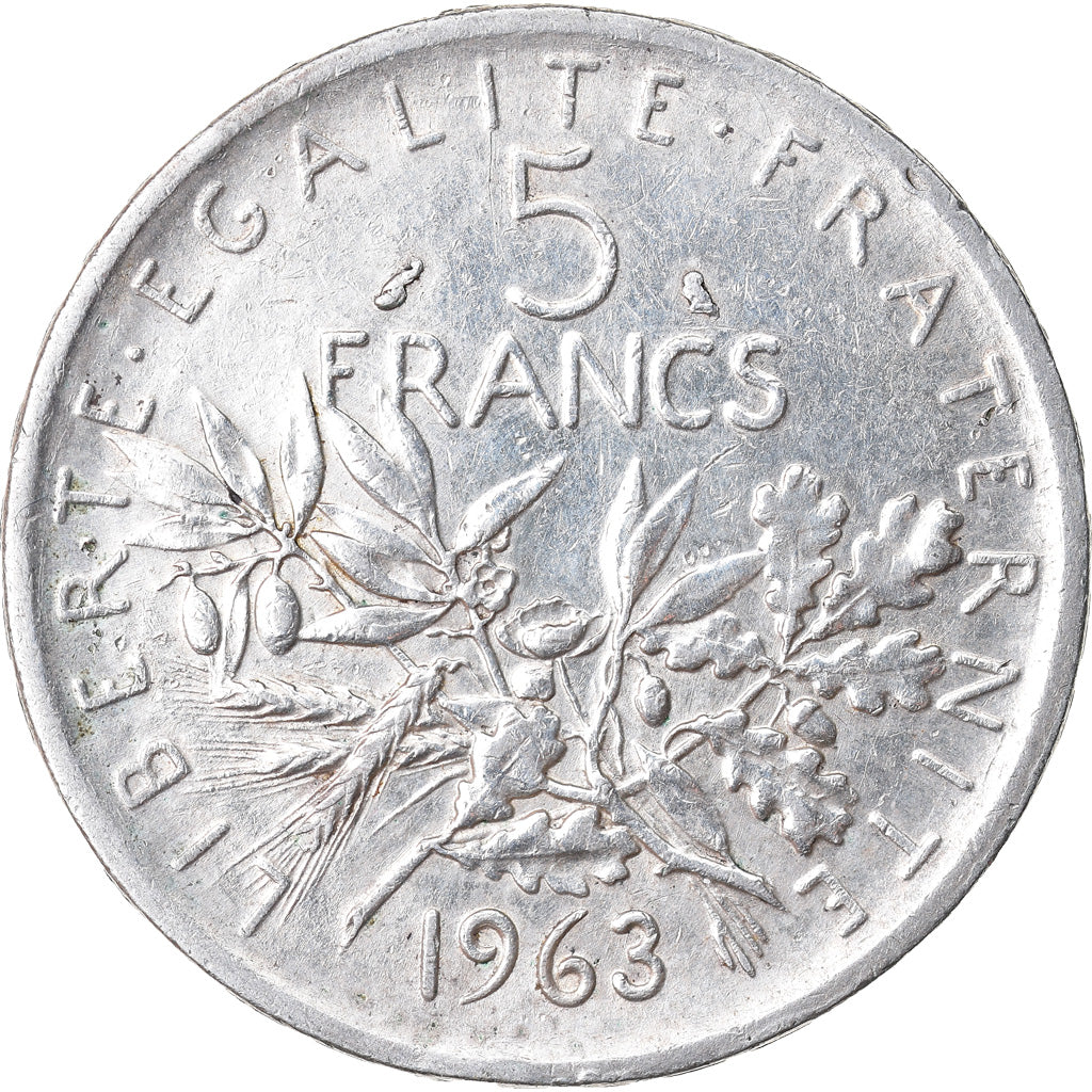 Monnaie, France, Semeuse, 5 Francs, 1963, Paris, TTB, Argent, Gadoury:770