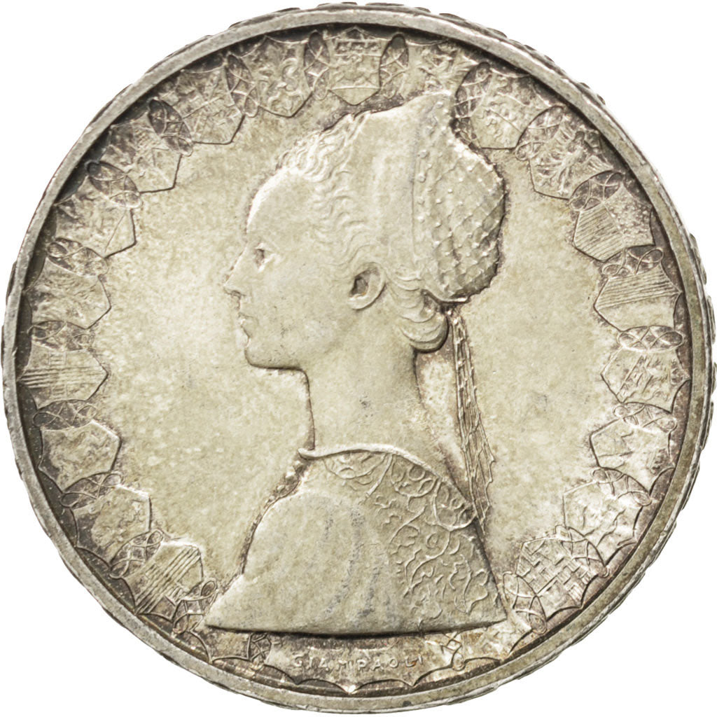 ITALY, 500 Lire, 1964, Rome, KM #98, MS(60-62), Silver, 29.3, 11.00