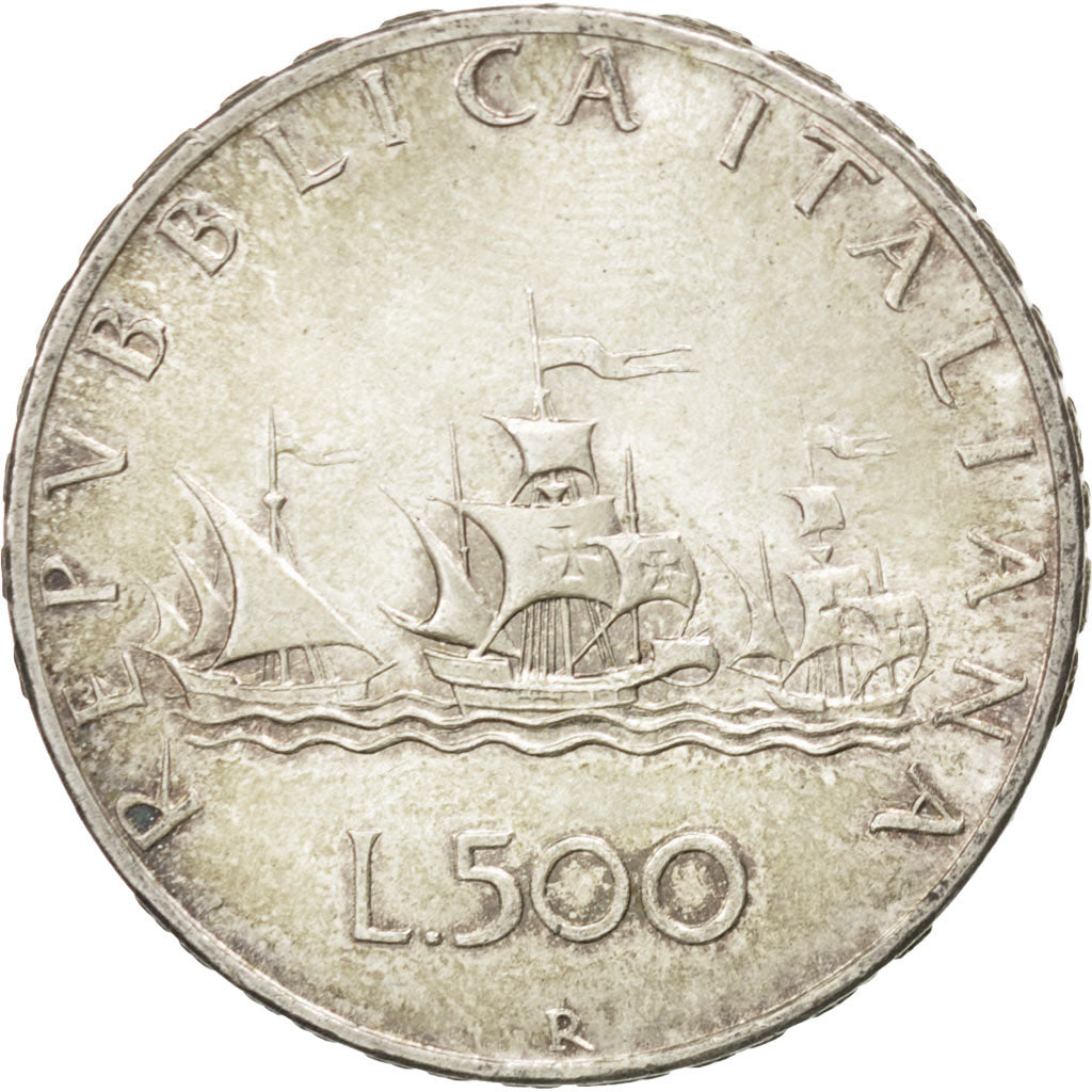 ITALY, 500 Lire, 1964, Rome, KM #98, MS(60-62), Silver, 29.3, 11.00