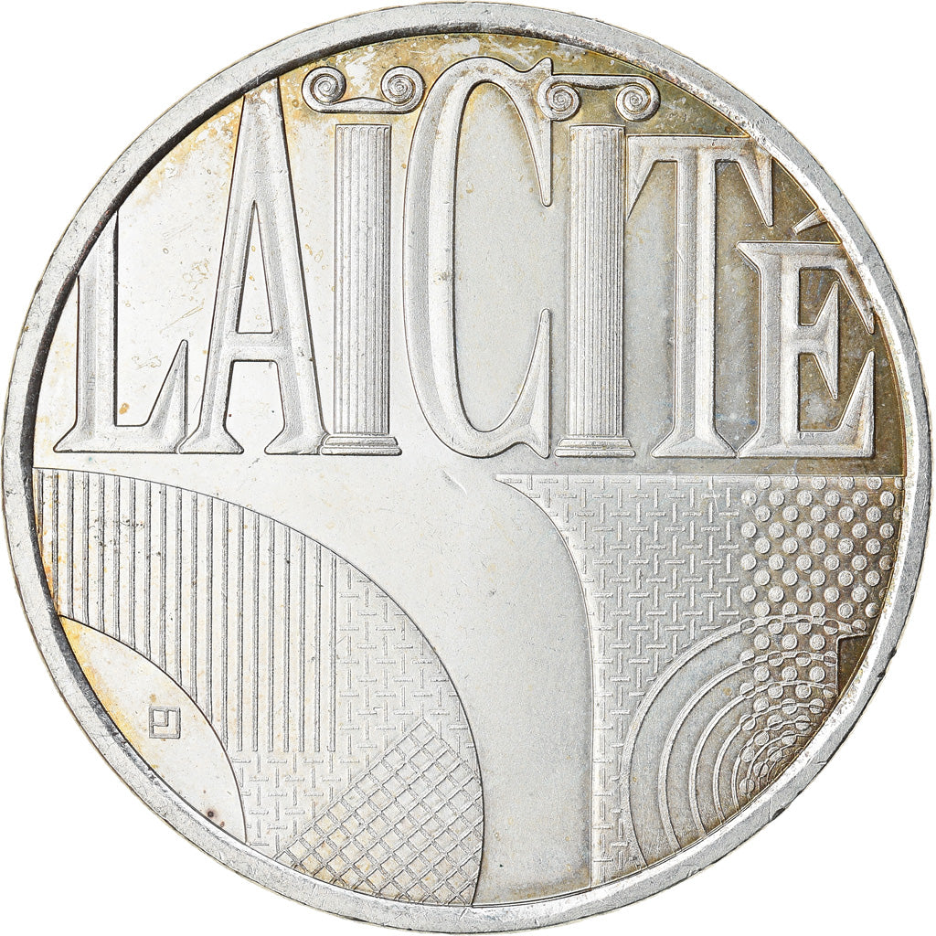 France, 25 Euro, Laicité, 2013, AU(55-58), Silver