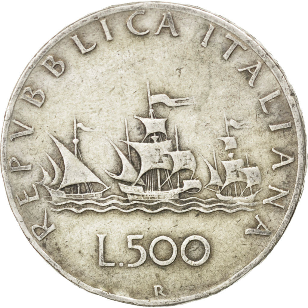 ITALY, 500 Lire, 1961, Rome, KM #98, EF(40-45), Silver, 29.3, 10.92