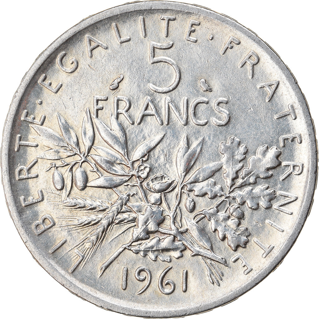 Coin, France, Semeuse, 5 Francs, 1961, Paris, AU(55-58), Silver, KM:926