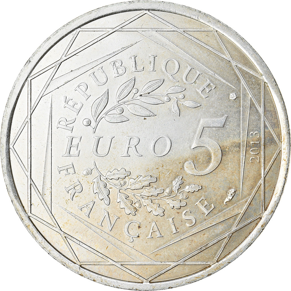 France, 5 Euro, Egalité, 2013, MS(60-62), Silver, Gadoury:EU646