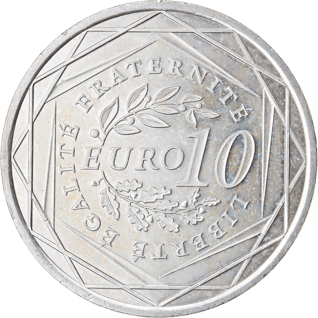 France, 10 Euro, 2009, AU(55-58), Silver, Gadoury:EU337, KM:1580