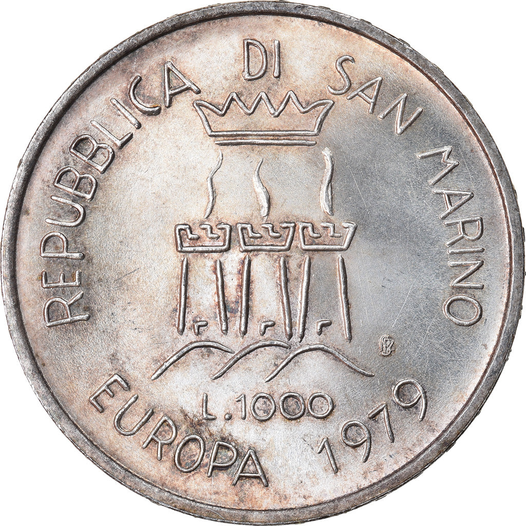 Coin, San Marino, 1000 Lire, 1979, Rome, EF(40-45), Silver, KM:98