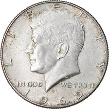 Coin, United States, Kennedy Half Dollar, Half Dollar, 1969, U.S. Mint, Denver