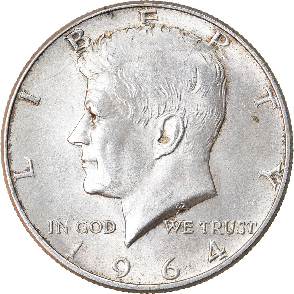 Coin, United States, Kennedy Half Dollar, Half Dollar, 1964, U.S. Mint