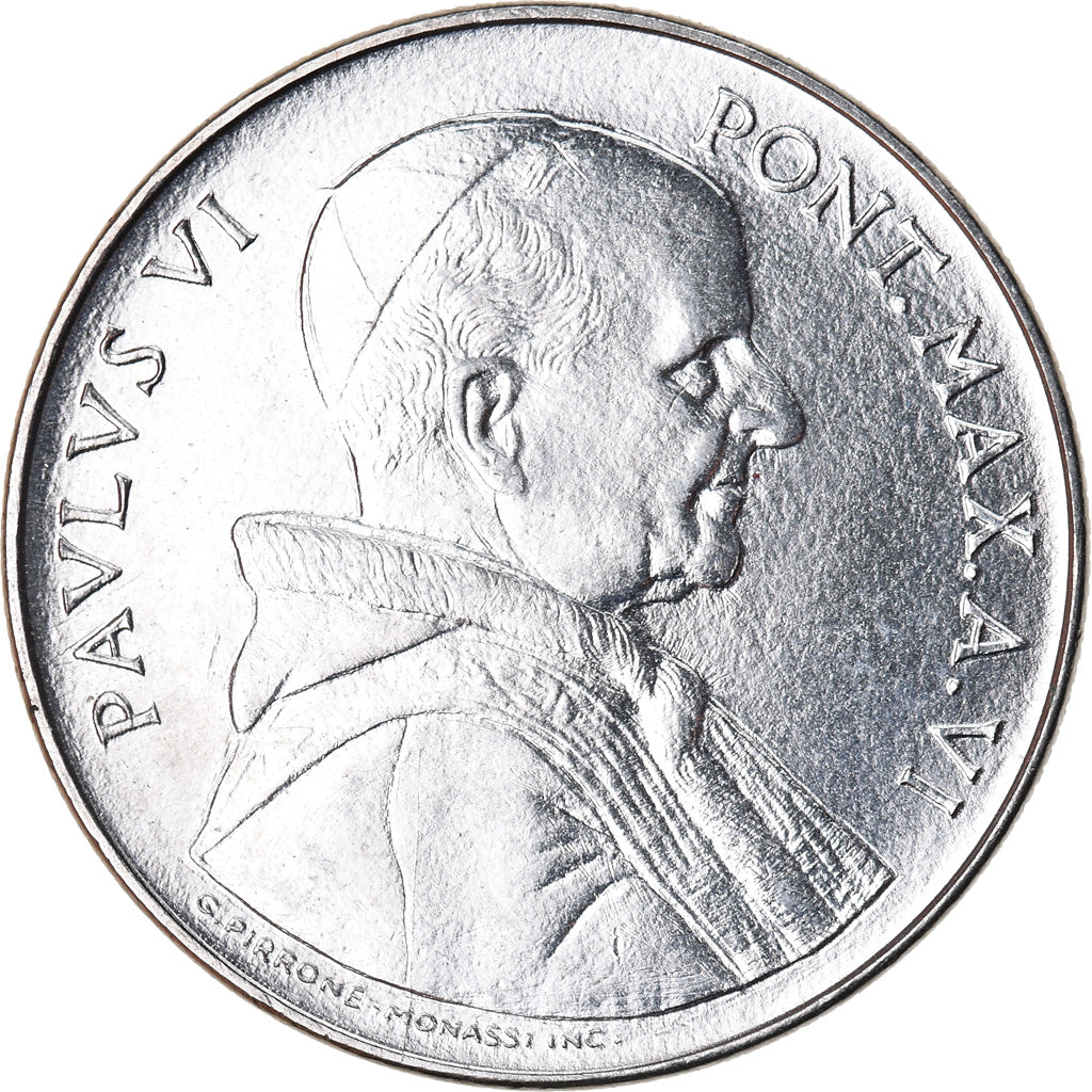 Münze, Vatikanstadt, Paul VI, 50 Lire, 1968, Roma, UNZ, Stainless Steel, KM:105