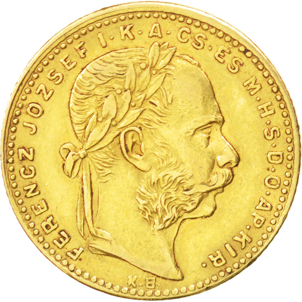 Moneta, Ungheria, Franz Joseph I, 8 Forint 20 Francs, 1882, Kormoczbanya, BB