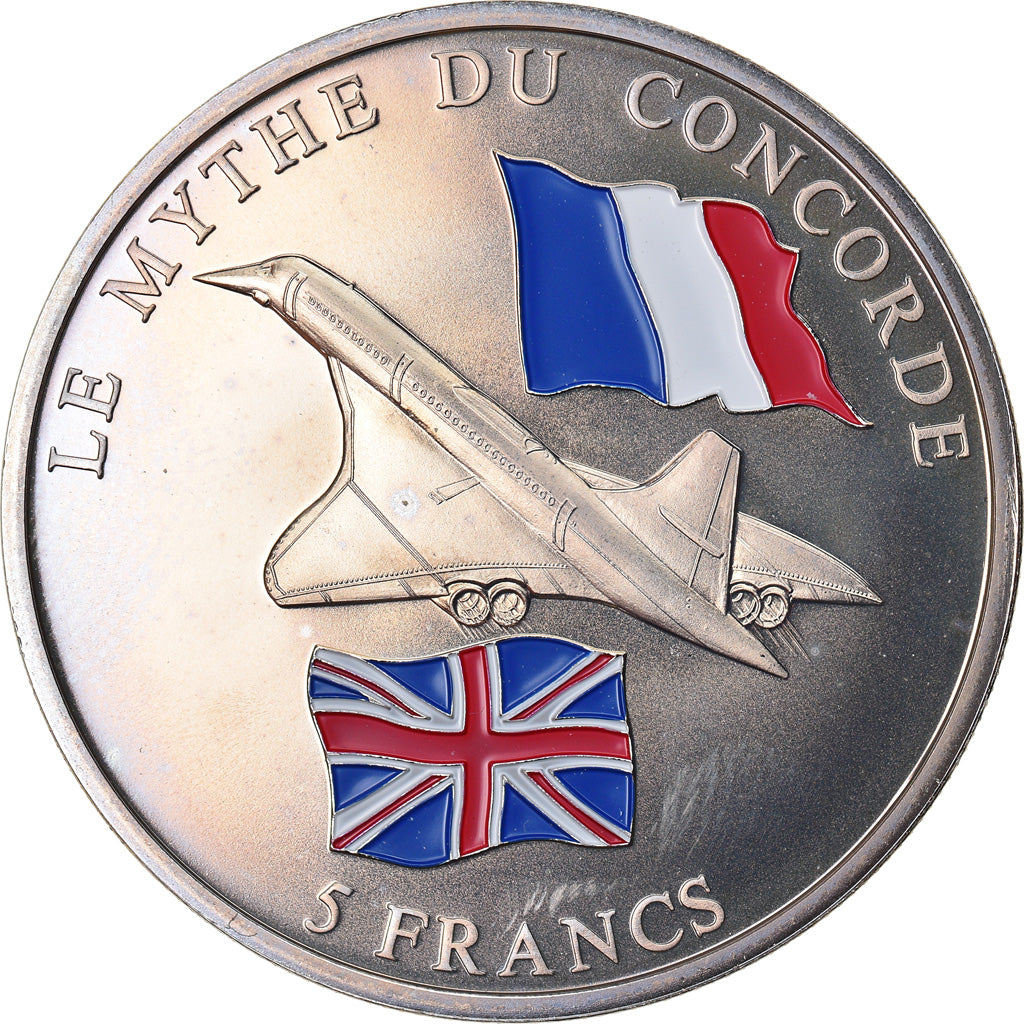 Coin, CONGO, DEMOCRATIC REPUBLIC, Concorde, 5 Francs, 2003, Colorised, MS(63)