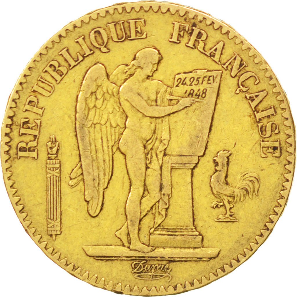 Francia, Génie, 20 Francs, 1849, Paris, BB, Oro, KM:757, Gadoury:1032