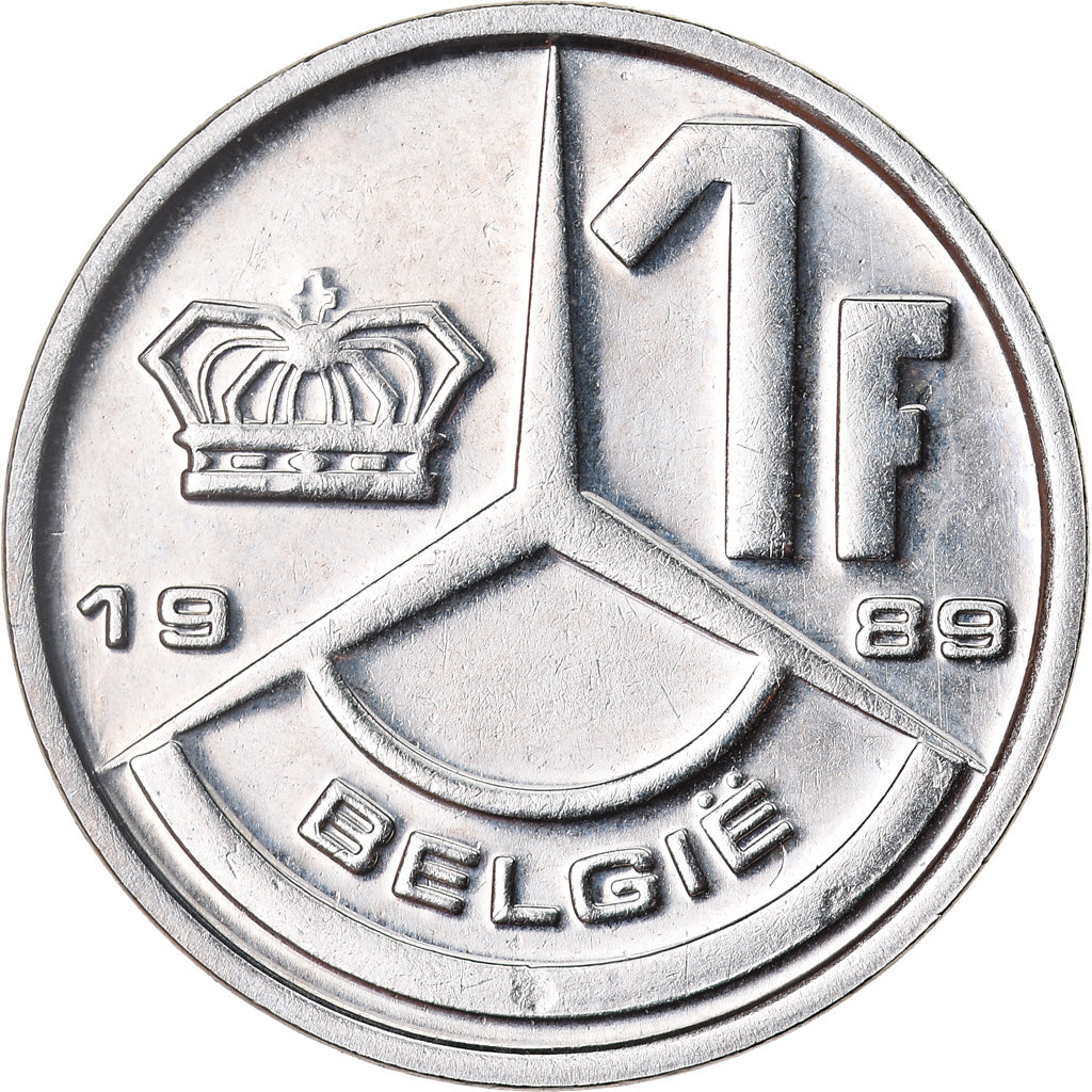 Munten, België, Franc, 1989, FDC, Nickel Plated Iron, KM:171